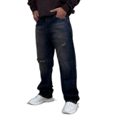 خرید شلوار بگ زاپ دار آبی