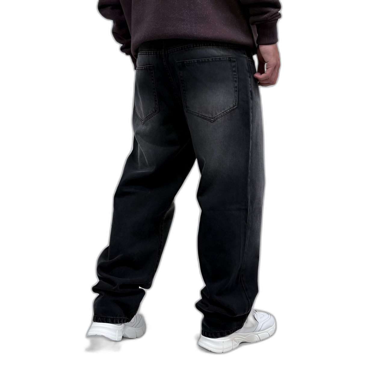 شلوار جین بگ مردانه طوسی طرح ساده | شلوار بگ وایت رز