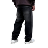 شلوار جین بگ مردانه طوسی طرح ساده | شلوار بگ وایت رز