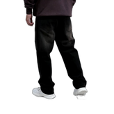 شلوار جین بگ مردانه مشکی طرح زاپدار