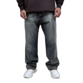 شلوار جین بگ مردانه طوسی طرح ساده