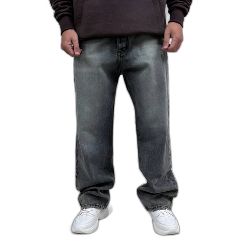 شلوار جین بگ مردانه طوسی طرح ساده