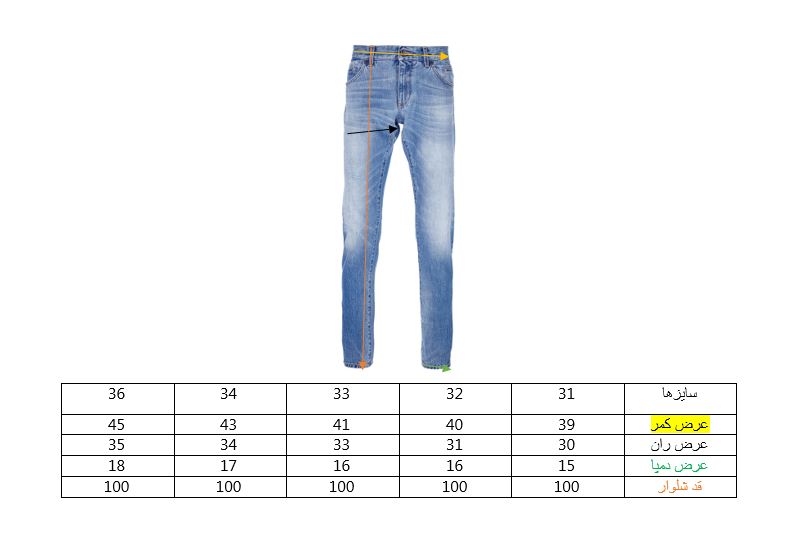 راهنمای سایز