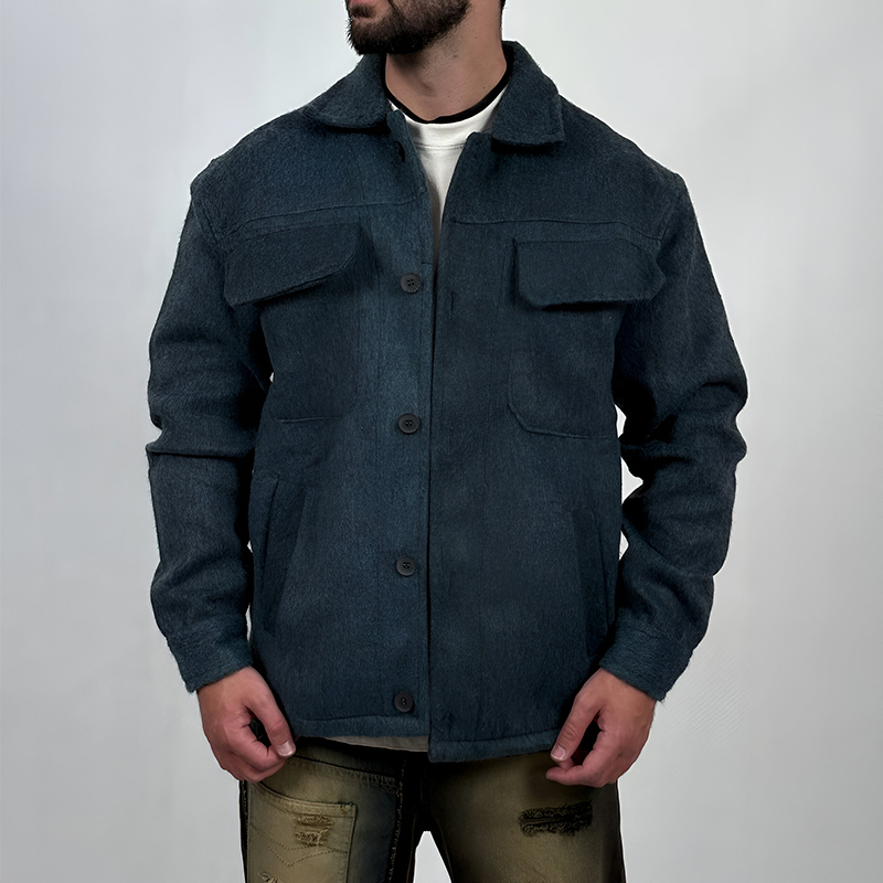 پیراهن کتی فوتر مردانه آبی مدل دوجیب