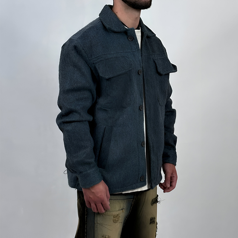 پیراهن کتی فوتر مردانه آبی مدل دوجیب