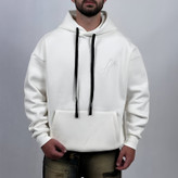 هودی پنبه سه نخ سفید مدل مینمیال ATT