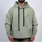 هودی پنبه سه نخ سبز مدل مینمیال ATT