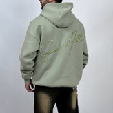 هودی پنبه سه نخ سبز مدل مینمیال ATT