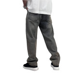 شلوار جین بگ مردانه طوسی مدل ساده| خرید اقساطی لباس