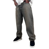 شلوار جین بگ مردانه طوسی مدل ساده| خرید اقساطی لباس