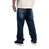 شلوار جین بگ مردانه آبی مدل براش| خرید انواع شلوار بگ