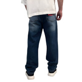 شلوار جین بگ مردانه آبی مدل براش| خرید انواع شلوار بگ