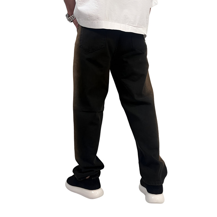 شلوار جین بگ مردانه مشکی قهوه ای مدل دورنگ| شلوار بگ وایت رز