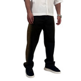 شلوار جین بگ مردانه مشکی قهوه ای مدل دورنگ| شلوار بگ وایت رز