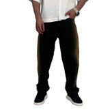 شلوار جین بگ مردانه مشکی قهوه ای مدل دورنگ| شلوار بگ وایت رز