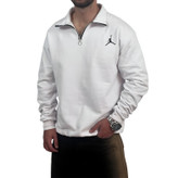 دورس مردانه یقه نیم زیپ سفید مشکی مدل جردن