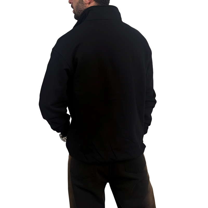 دورس مردانه یقه نیم زیپ سفید مشکی مدل جردن