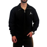 دورس مردانه یقه نیم زیپ سفید مشکی مدل جردن