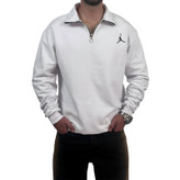 دورس مردانه یقه نیم زیپ سفید مشکی مدل جردن