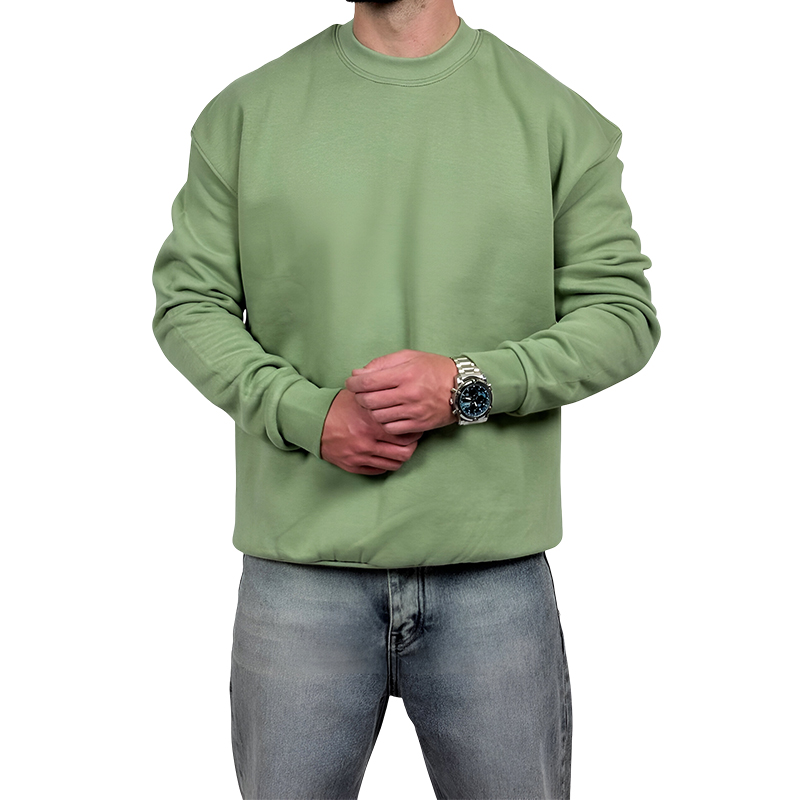 دورس مردانه سبز ماچا سه نخ طرح ساده