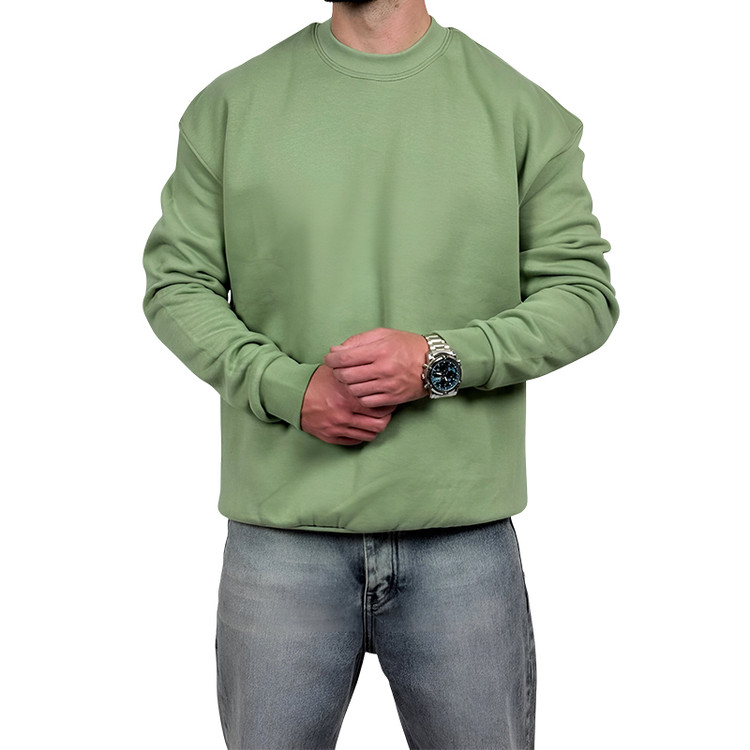 دورس مردانه سبز ماچا سه نخ طرح ساده