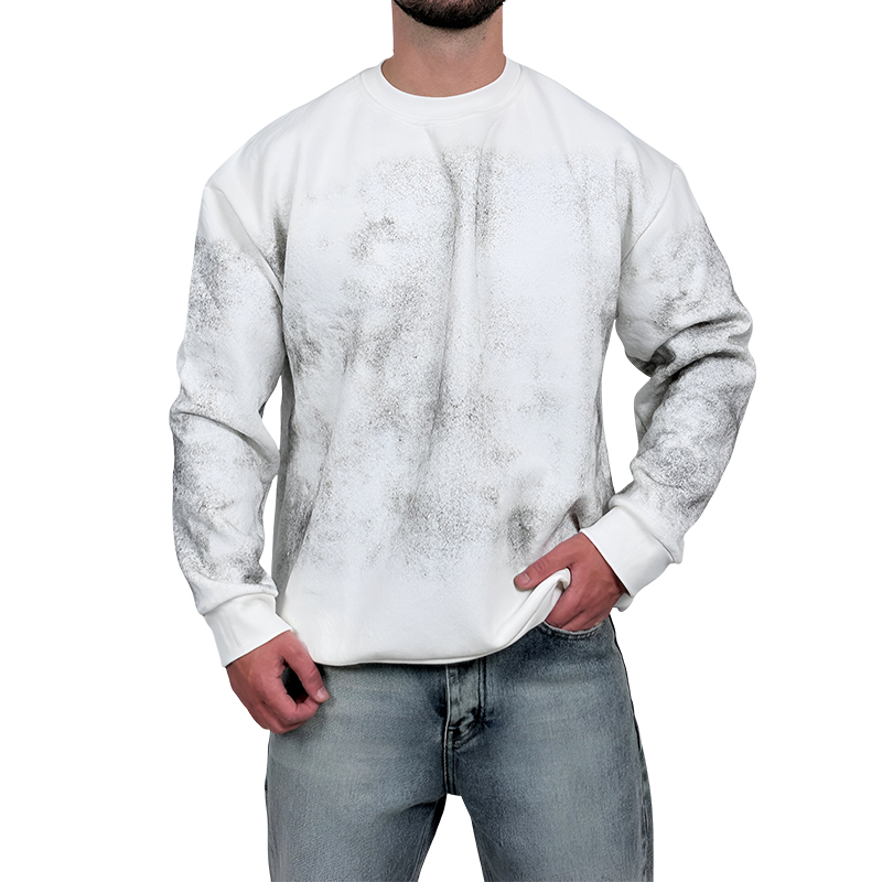 خرید دورس سفید سه نخ طرح ساده براش دار