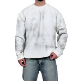 دورس سفید سه نخ طرح ساده براش دار | دورس ساده نخ پنبه سفید براش دار