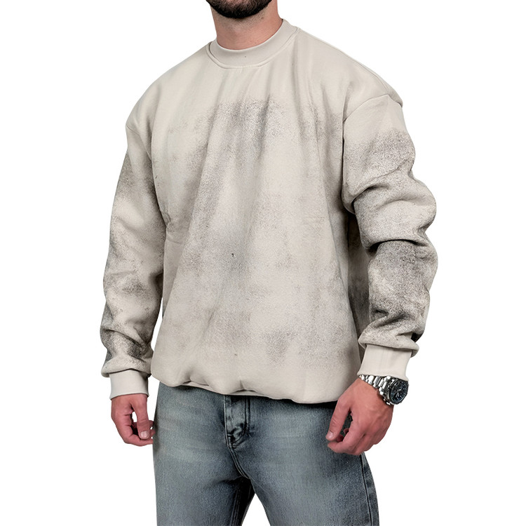 خرید دورس کرم سه نخ طرح ساده براش دار