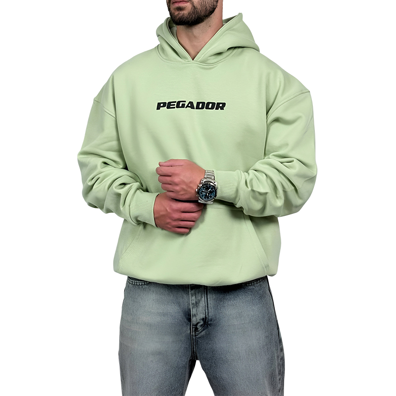 هودی پنبه سه نخ سبز ماچا مدل پگادو