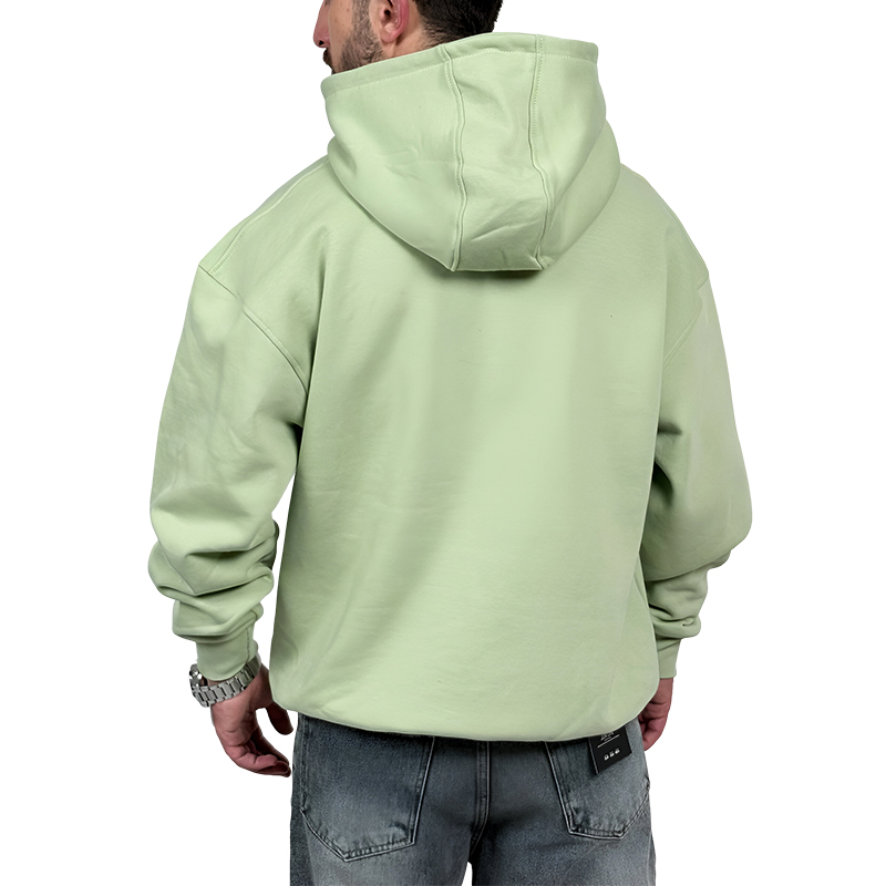 هودی پنبه سه نخ سبز ماچا مدل پگادو