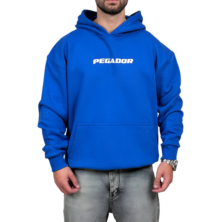 خرید هودی پنبه سه نخ آبی مدل پگادور | هودی آبی پگادور