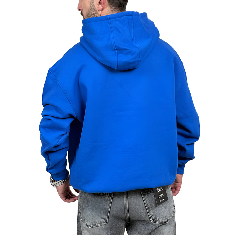 خرید هودی پنبه سه نخ آبی مدل پگادور | هودی آبی پگادور