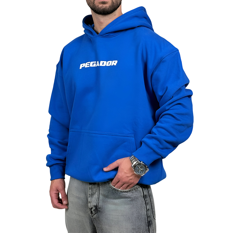 خرید هودی پنبه سه نخ آبی مدل پگادور | هودی آبی پگادور