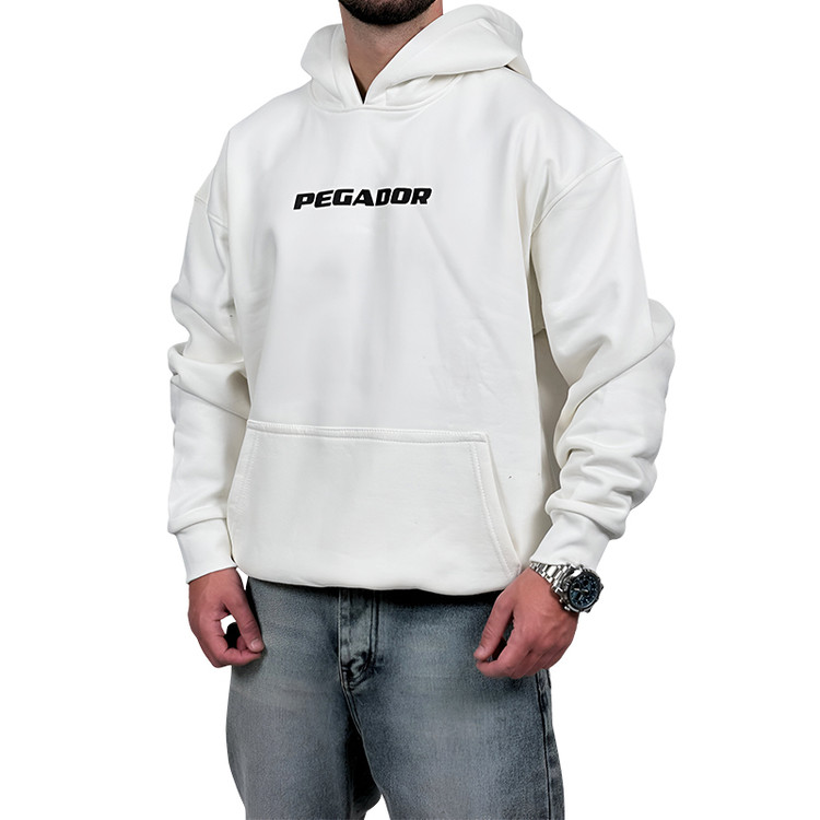 خرید هودی پنبه سه نخ سفید مدل پگادور | هودی وارداتی با کیفیت دوخت ایران