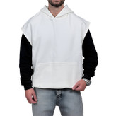 هودی وست سه نخ سفید طرح ساده