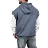 هودی وست سه نخ طوسی طرح ساده | وست هودی ساده طوسی