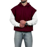 خرید هودی وست سه نخ جگری طرح ساده