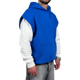 هودی وست سه نخ آبی طرح ساده | خرید وست آبی پنبه سه نخ