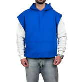 هودی وست سه نخ آبی طرح ساده | خرید وست آبی پنبه سه نخ