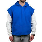 هودی وست سه نخ آبی طرح ساده | خرید وست آبی پنبه سه نخ