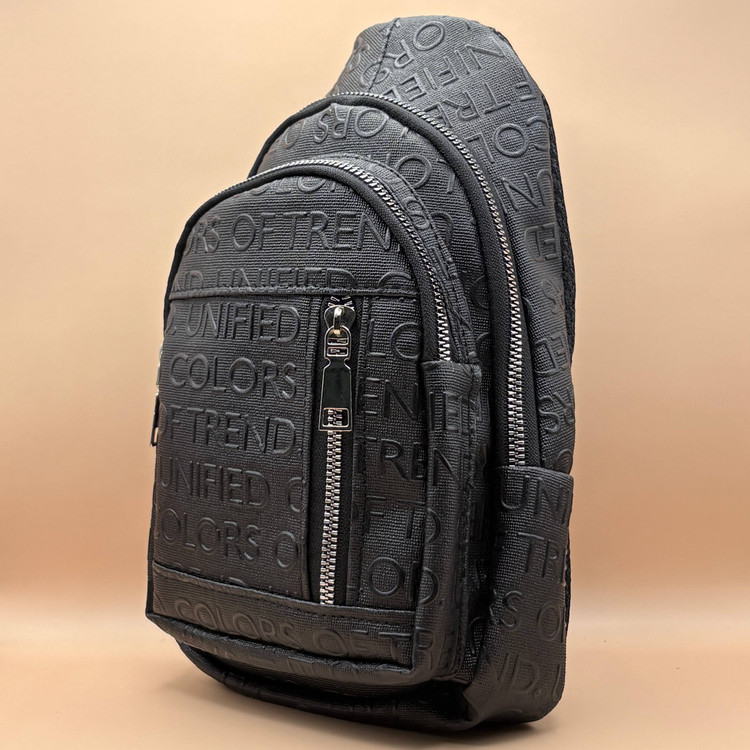 بادی بگ چرم مشکی مدل تایپی | خرید بادی بگ مشکی