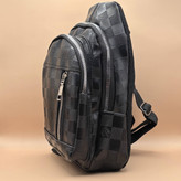 بادی بگ چرم مشکی مدل شطرنچی | بادی بگ چرم زیر قیمت بازار