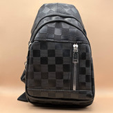 بادی بگ چرم مشکی مدل شطرنچی | خرید باید بگ به صورت اقساطی