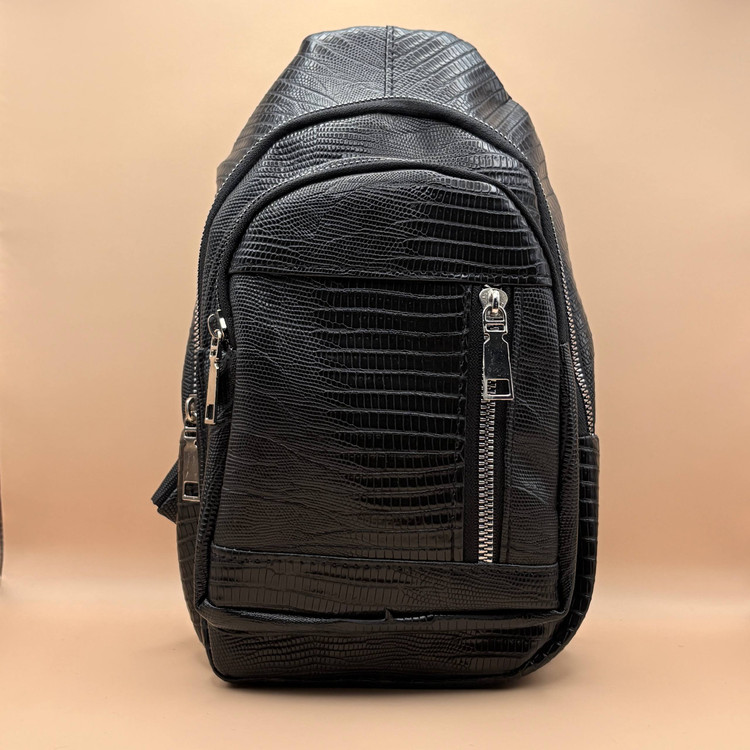 بادی بگ چرم مشکی طرح موج دار