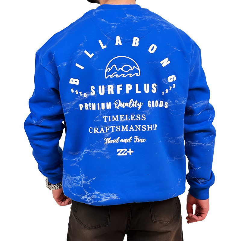 دورس مردانه آبی سه نخ طرح چاپ برجسته