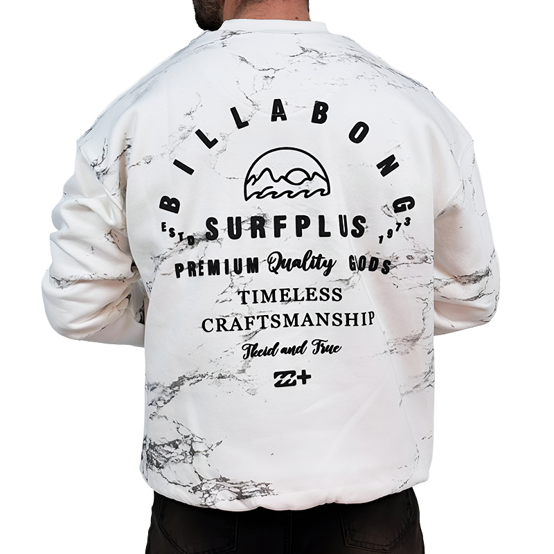 دورس مردانه سفید سه نخ طرح چاپ برجسته