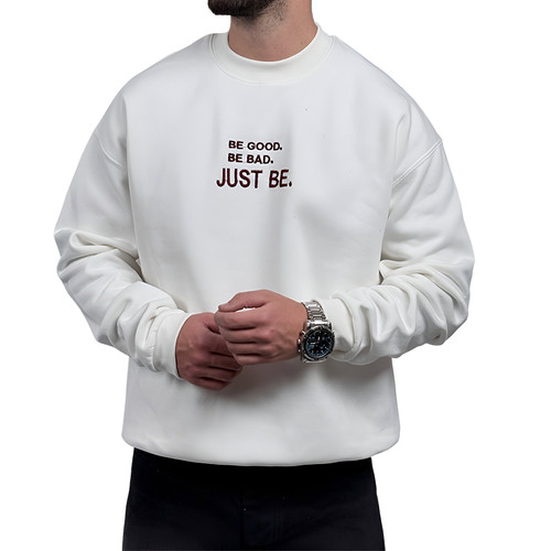 دورس مردانه سفید سه نخ طرح JUST BE