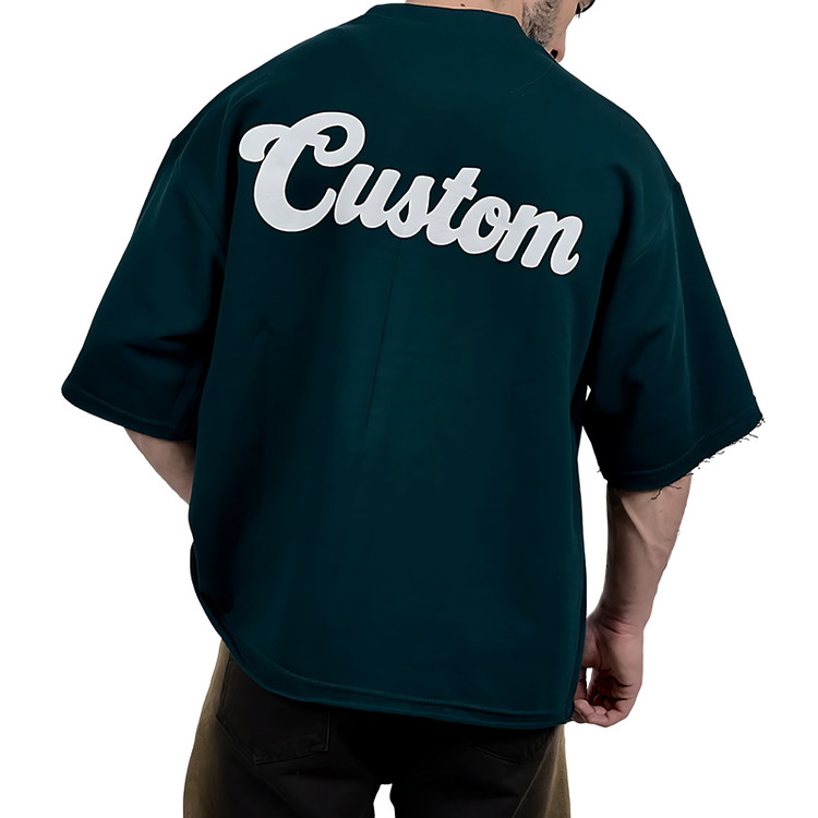 تیشرت مردانه سبز پنبه سه نخ طرح ساده فونت