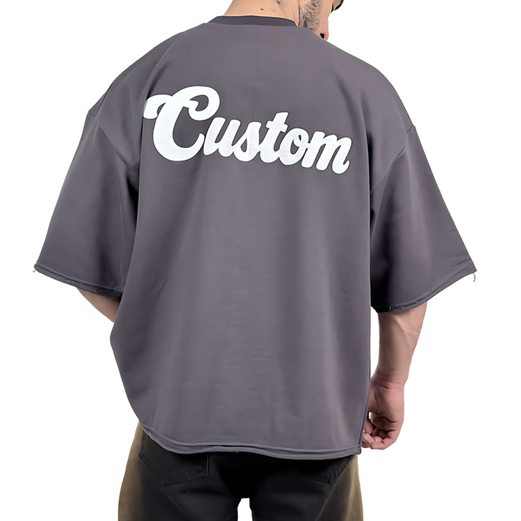 تیشرت مردانه طوسی پنبه سه نخ طرح ساده فونت