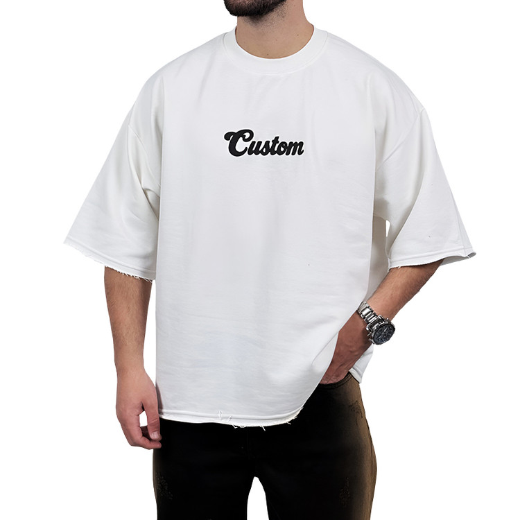 تیشرت مردانه سفید پنبه سه نخ طرح ساده فونت